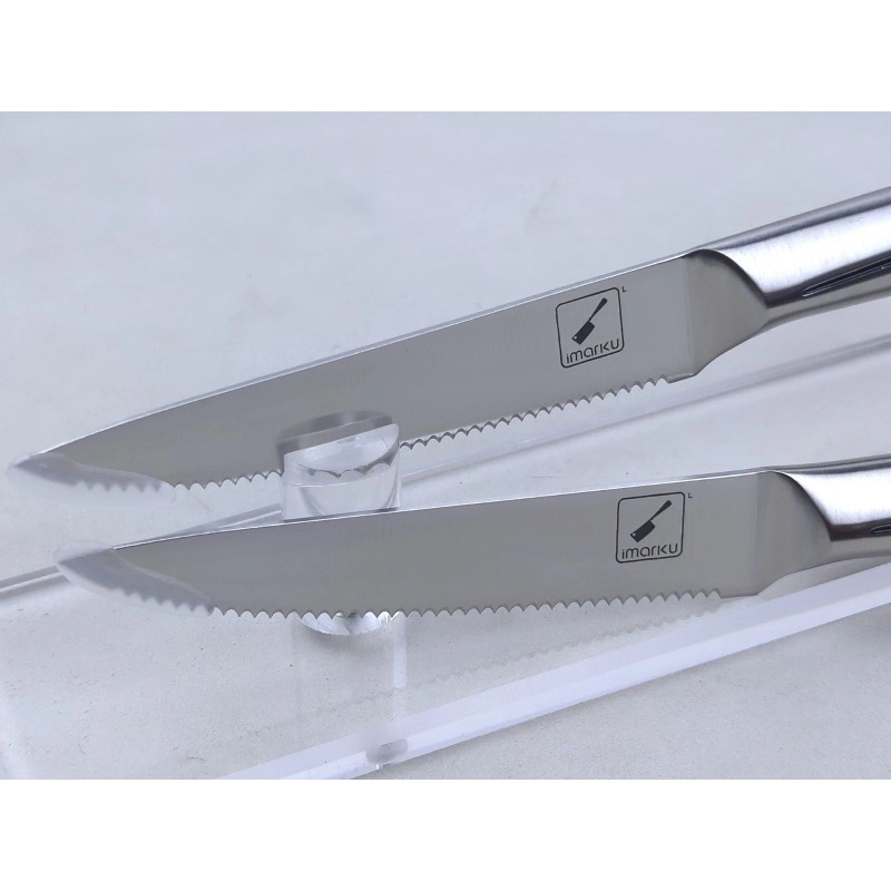 Imarku 2pc imarku 4.5" Serrated STEAK Knives, High-Carbon Stainless Blade,