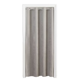 GMUMU Room Divider Curtain, Thermal Insulated Noren, 70.9 inches (180 cm) Length, Noren, Stylish, Tension Rod, Curtain, Grommet, Orderable, Long Divider, Scandinavia, Cold Air Blocking, Blindfold,