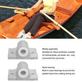 Marine Round Gunwale Aluminum Oar Lock Socket, 2Pcs, 14MM, Jon Rowboat, and Reliable, Ideal for Boat Oars
