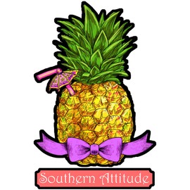 Pineapple Color Decal Sticker Car Window Wall Art Decor Doors Helmet Truck Motorcycle Note Book Phone Laptop Glass (5x3.5 inches)