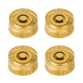 Banworks '60s Guitar Control Knobs 24-Spline Imperial Knobs 2 Tone and 2 Volume 6mm (15/64") Knobs Speed Knobs Top Hat for Gibson Les Paul SG Electric Guitars Pack of 4 JT/XN-08 Golden