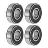 ACROPIX Bearings 6202LLU Ball Bearings Double Seal 15x35x11mm Black Silver