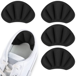 flintronic 2 Pair Sneaker Repair Patch, Heel Patch, Shoe Heel Repair Sneaker, Leather Heel Protector, Heel Pad Repair for Most Types, Black