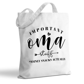 Grandma Gifts Oma Gifts Tote Bag Reusable Grocery Bags Beach Bag Handbags Grandma Birthday Gifts Christmas Birthday Mothers Day Thank You Grandmothers Day Gifts for Grandma Women Mimi Gigi Oma Yaya