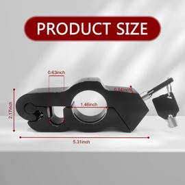 Arwrilt Heavy Duty Motorcycle Brake Lock, Anti Theft Throttle & Helmet Locks, Universal for Motorcycles, ATVs, Dirt Bikes, Mopeds, Scooters (Black)