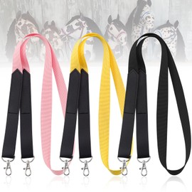 BINYI Hobby Horse Bridle for Horses Accessories Bridle Horse Knit 3 Pairs Reins Pony Set 120 cm Halter for Horse Wooden Horse Lead Rope Long Reins with Carabiner Horse Reins (3 Colours)