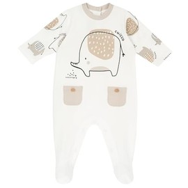 Chicco, Baby Romper with Comfortable Button Closure, Soft Cotton, Machine Washable, Baby Clothes 0-24 Months, Designed in Italy, Beige (2)