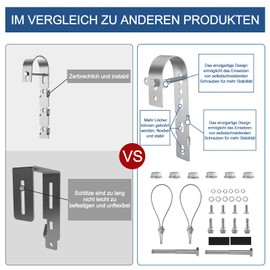 Solar Hook Balcony Solar Panel Holder Round Balcony (Pack of 2)