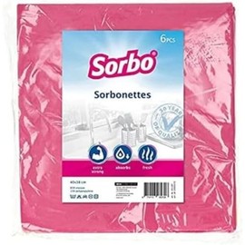 Sorbo Sorbonette Cleaning Cloths, 6 Pack, Highly Absorbent, Durable and Long Lasting, Cleaning Essential