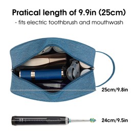 Narwey Travel Toiletry Bag for Men and Women Traveling Dopp Kit Shaving Bag for Toiletries Accessories (Navy Blue)