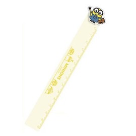 Kamio Japan Ruler 5.5 inches (14 cm) with Mascot, Made in Japan (301795 Minions)