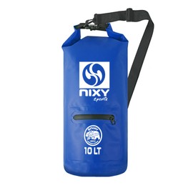 NIXY Waterproof Dry Bag 10L Roll Top - Lightweight and Durable for Paddleboarding, Kayaking, Hiking, Camping, Boating, Beach, Swimming, Sailing, and More - Blue, 10L