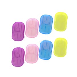 WOONEKY 8 Pack Travel Size Toiletries Soap Sheets Portable Paper Soap Flakes for Bath Face Hand Wash Safe for Camping Hiking BBQ Office Home Use