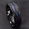 generic Anillo De Carburo De Tungsteno Para Hombre Línea Azul