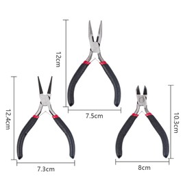 Gelirda 10Pcs Complete Colorful Jewelry Supplies Set Construction Pliers Tool Kits for Jewery Making Craft Wire Wrapping Repair Beading
