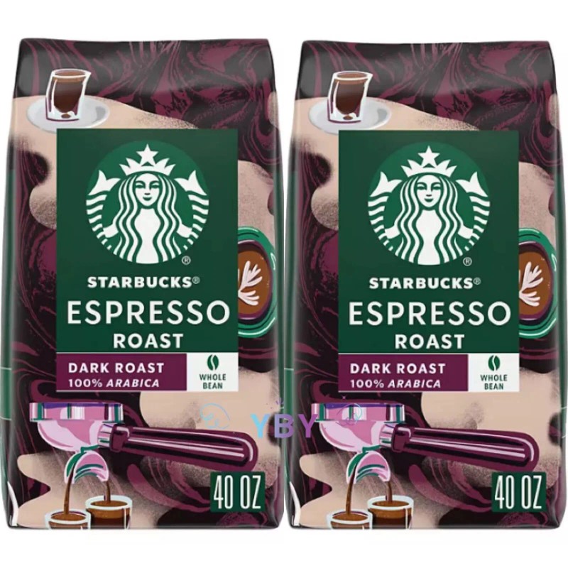 Starbucks 2 Packs Starbucks Espresso Dark Roast Whole Bean Coffee
