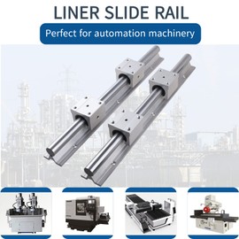 BEVDICNC Linear Rails 2PCS SBR20-300mm and 4 PCS SBR20UU Carriage Bearing Blocks Linear Bearings and Rails for DIY CNC Routers Lathes Machine