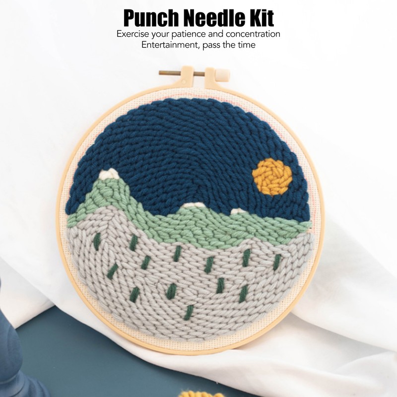 Punch Needle Embroidery Kits Exercise Patience Reusable Embroidery Punch Needle