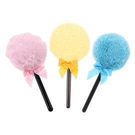 Healeved 3pcs Lollipop-shaped Powder Makeup Brush Soft Highlighter and Blush Applicators for Seamless Blending and Precise Application for Loose Powder and Facial Makeup