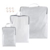 3Pcs Hanging Laundry Bags with S Hooks, 3 Different Size,