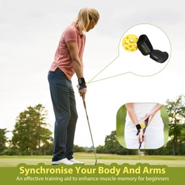Golf Swing Trainer Ball, Golf Grip Training Aids, Golf Assistant Wrist Trainer For Golfer Beginner, Posture Corrector With Corrective Wristband And Smart Ball, Golf Swing Posture Correction Practice