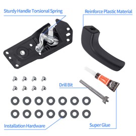 Aoerzn Premium Inside Door Handle, Front Left Driver Side, Plastic, Fits for 2007-2014 GM and Chevy Trucks, Replaces# 20833606, 20871488, 15936892, 91485, 80374