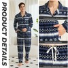 Vulcanodon Mens Ultra Soft Pajama Set, Warm Long Sleeve Prints