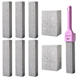 9 Pack Pumice Stone for Cleaning with Handle, Multi-Functional Grill Stone Cleaning Block Toilet Pumice Stone Cleaning Stone for Cleaning Toilet Bowl, Swimming Pool, Sink, Bathtubs, Grill