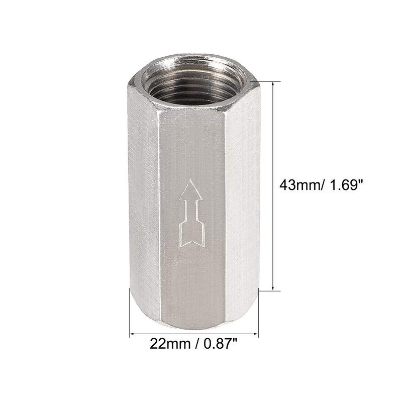 sourcing map Disposable Air Check Valve G 3/8 Inch BSP