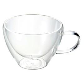 Luigi Bormioli Thermic 13 oz Cappuccino Double-Wall Glasses, 2 Count (Pack of 1), Clear