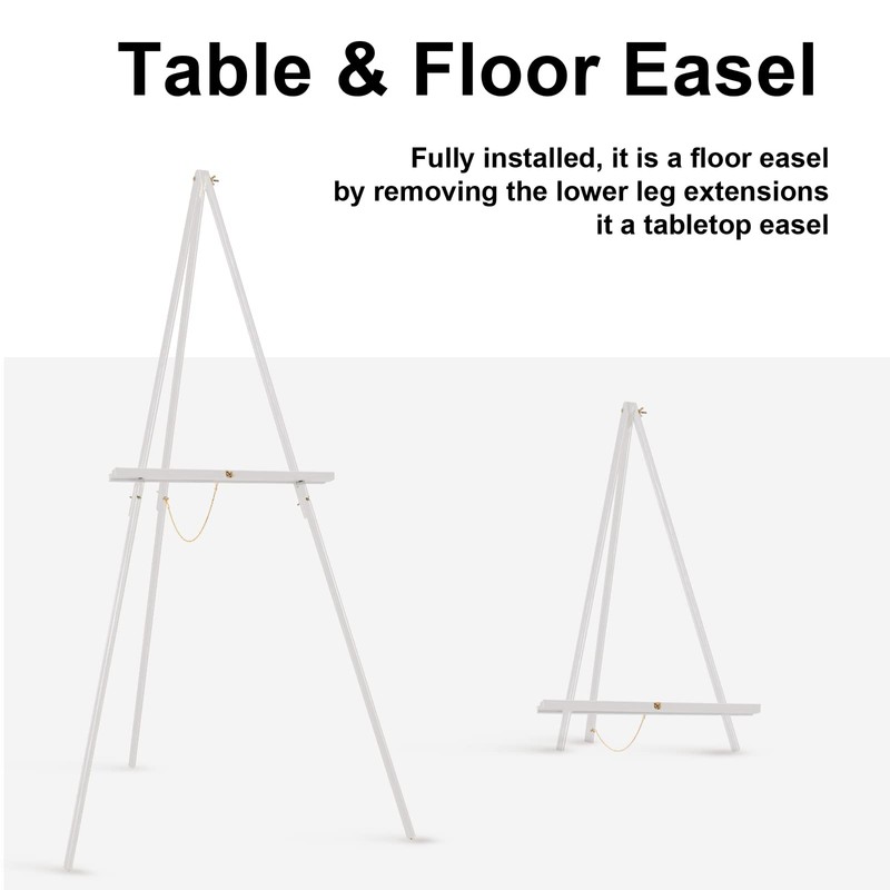Falling in Art 65" A-Frame Tripod Easel Stand, Wooden Display