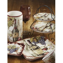 Certified International Corp Vintners Journal 4" Tidbit Bowls, Set of 4, Multicolor