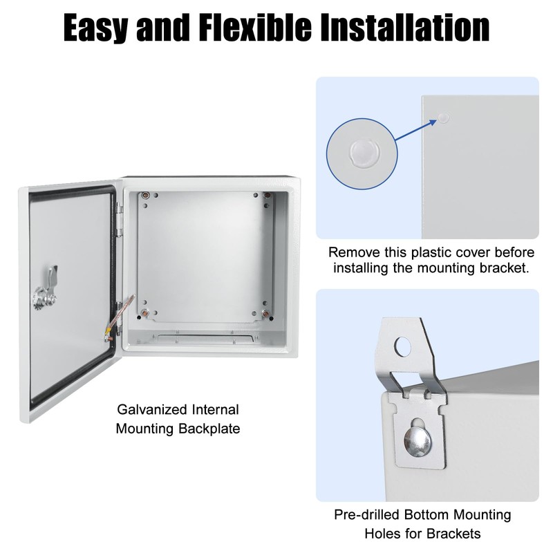 LeMotech Electrical Box 12 x 12 x 8 inch Junction