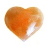 Gemstone Heart Red / Orange Selenite Large Approx. 7-10 cm