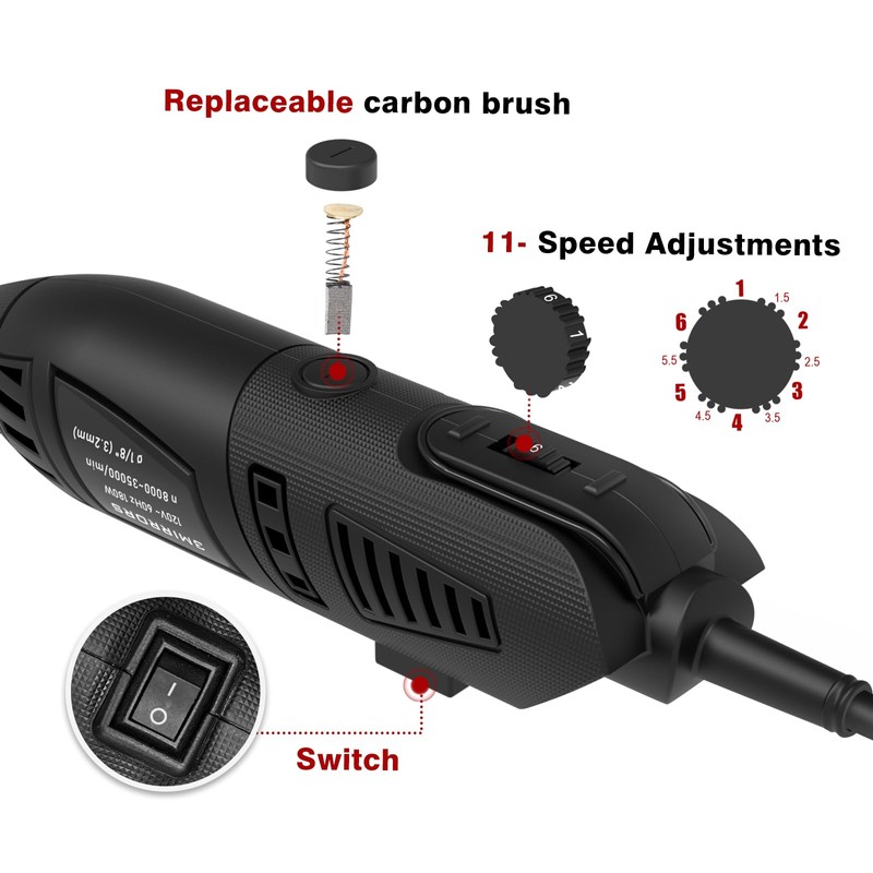 3mirrors ALUMINUM Tungsten Electrode Sharpener Grinder,TIG Welding Rotary Tool 4