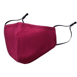 VyS Pro Washable 3-Layer Cotton Mask with Filter Pocket. 1 Mask & 5 PM2.5 Filters per Bag (Red Color Mask)