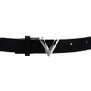 Valentino Women's Divina Belt, Nero/Argento, Small, Nero / Argento