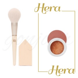 Hera Powder Brush Puff + Hera Eye Glitter No. 1 Pampas 5g Set / 헤라 파우더 브러쉬퍼프+헤라 아이 글리터 1호 팜파스 5g 구성 세트