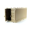 Dark Tan Cargo Shipping Container Compatible with Toy Brick Minifigures
