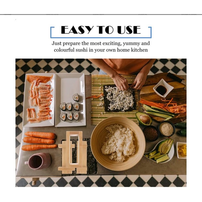 Wood Sushi Press, DIY Sushi Box Making Kit, Sushi Maker