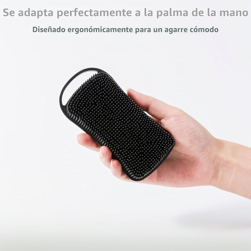 MtBoi Set de 2 Cepillos de Silicona Exfoliante para Cuerpo