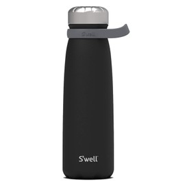 S'well Stainless Steel Traveler - 40 Fl Oz - Onyx - Triple-Layered Vacuum-Insulated Containers Keeps Drinks Cold for 60 Hours and Hot for 20 - with No Condensation - BPA-Free Water Bottle