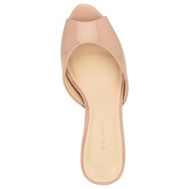 Nine West Women's Luvlie3 Heeled Sandal, Barely Nude 110, 8