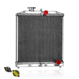 Radiator 3 Row Aluminum Radiator Compatible with 1988-2000 Honda Civic Civic del Sol CRX 1.5L 1.6L l4 /Compatible with Acura Integra 1.8L l4 1994-2001