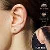 316L Surgical Steel Initial Earring Flat Back Stud Earrings for