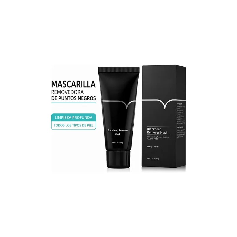 Mascarilla Facial 50g Carbón Activado Elimina Puntos Negros