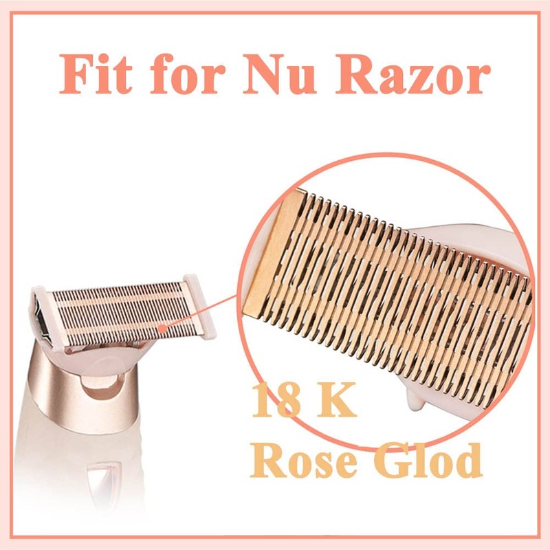 Flawless Nu Razor Replacement Heads, Rose Gold Plated Body With