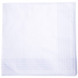Men's Formal Handkerchief, White, Off-White, Ceremonial Occasions (Off White Plaid)