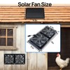 DC HOUSE 20W Solar Fan Powered Exhaust Fan for Chicken