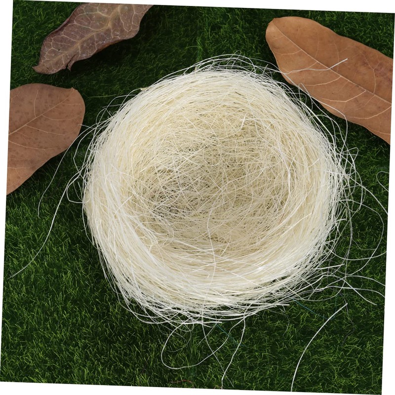 IWOWHERO 6pcs Artificial Chicken Nest Easter Decor Thread Chicken Coop